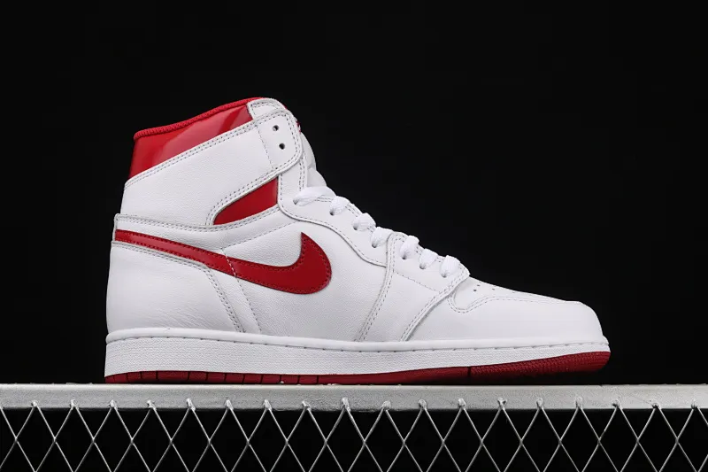 All categories Air Jordan Jordan series basketball shoes Air Jordan 1 High Air Jordan 1 Retro Metallic Red AJ1 Joe 1 white red 555088-103